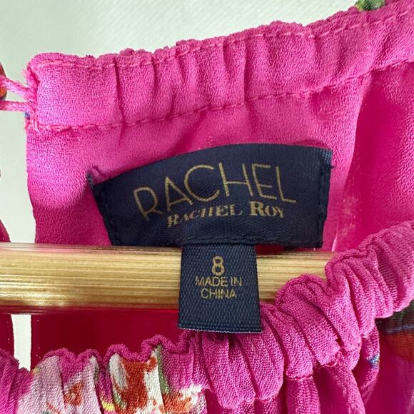 RACHEL Rachel Roy  Jinx Chiffon Floral Midi Dress Size US 8 - Picture 6 of 12